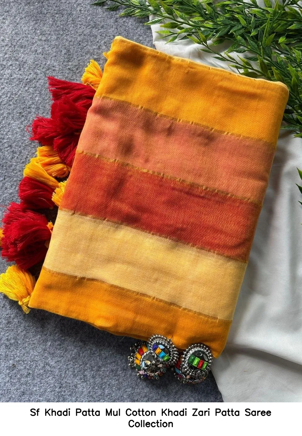 Sf Khadi Patta Mul Cotton Khadi Zari Patta Saree Collection - Image 10