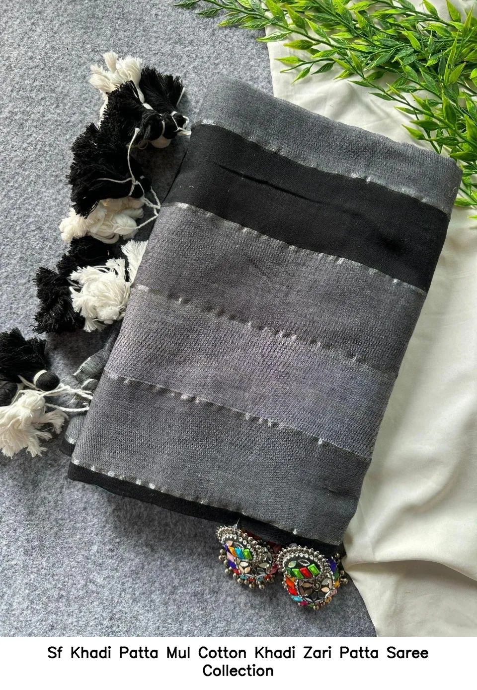 Sf Khadi Patta Mul Cotton Khadi Zari Patta Saree Collection - Image 13