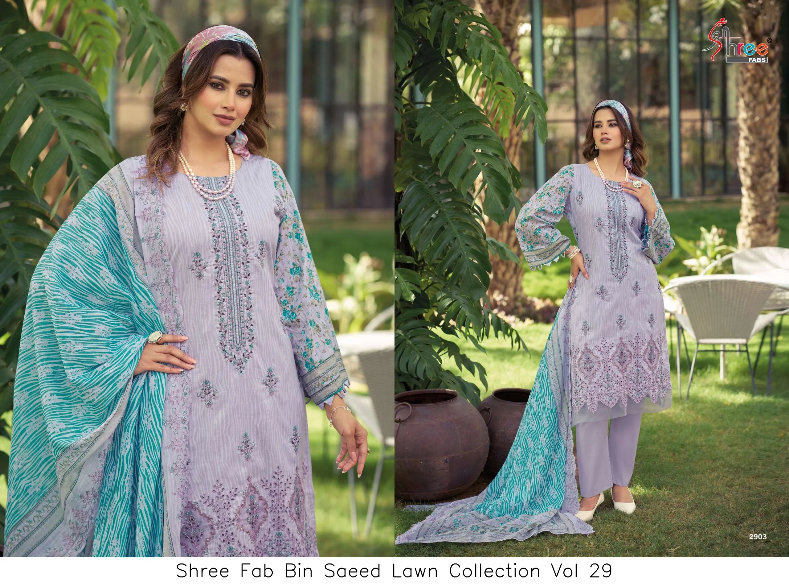 Shree Fab Bin Saeed Lawn Collection Vol 29 - Image 4