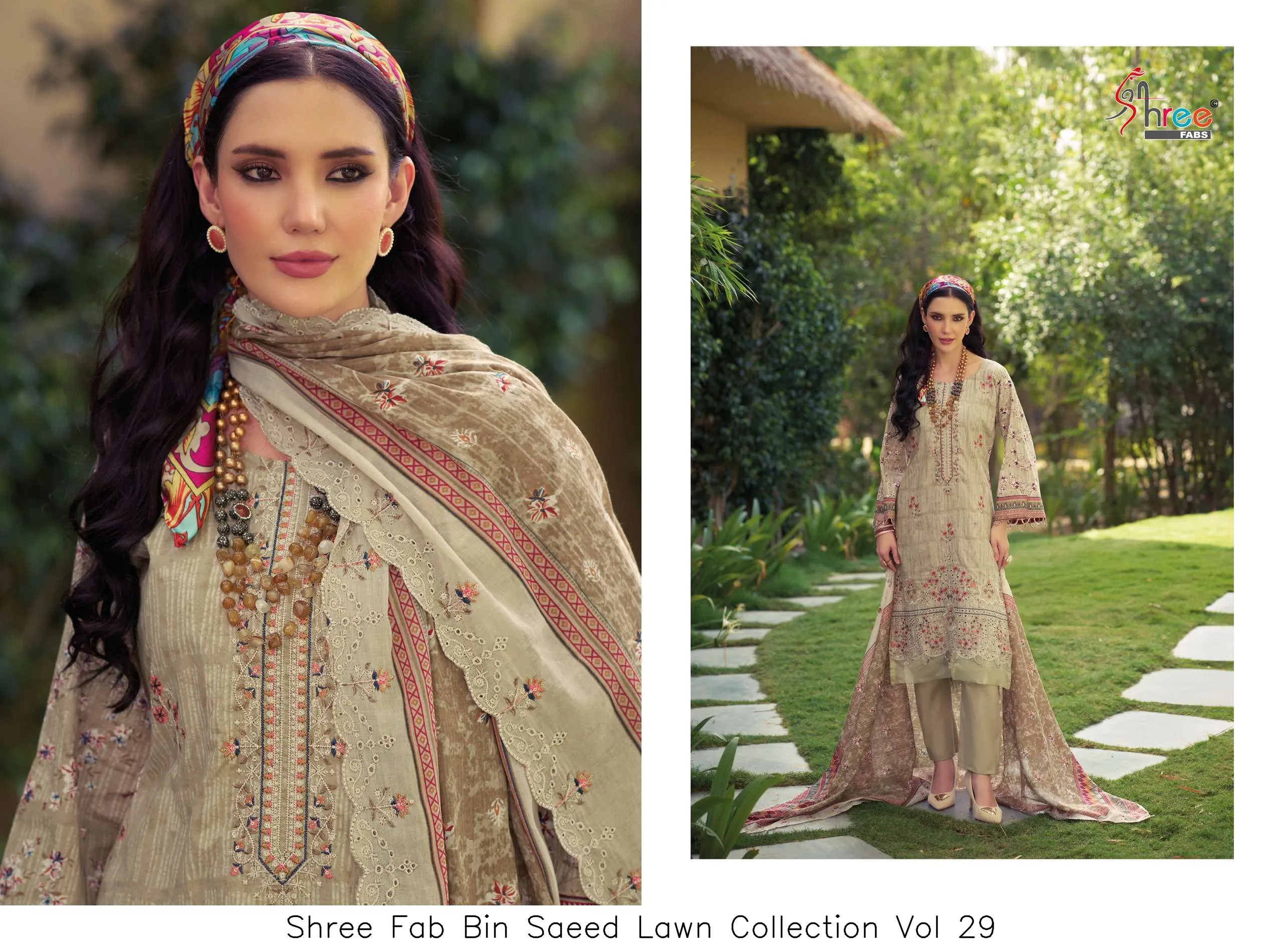 Shree Fab Bin Saeed Lawn Collection Vol 29 - Image 5