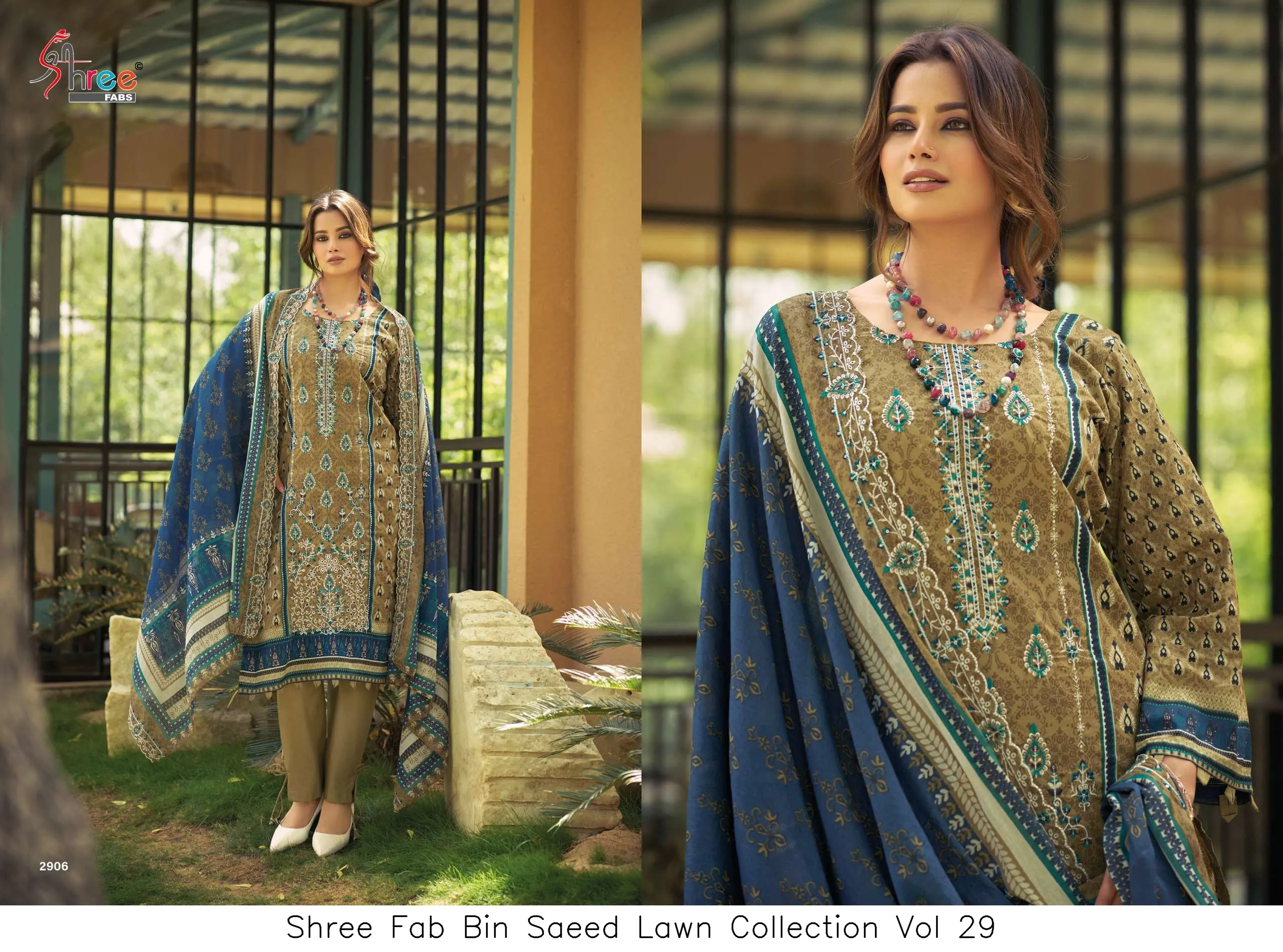 Shree Fab Bin Saeed Lawn Collection Vol 29 - Image 6