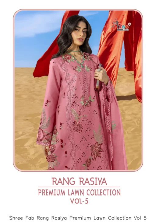 Shree Fab Rang Rasiya Premium Lawn Collection Vol 5