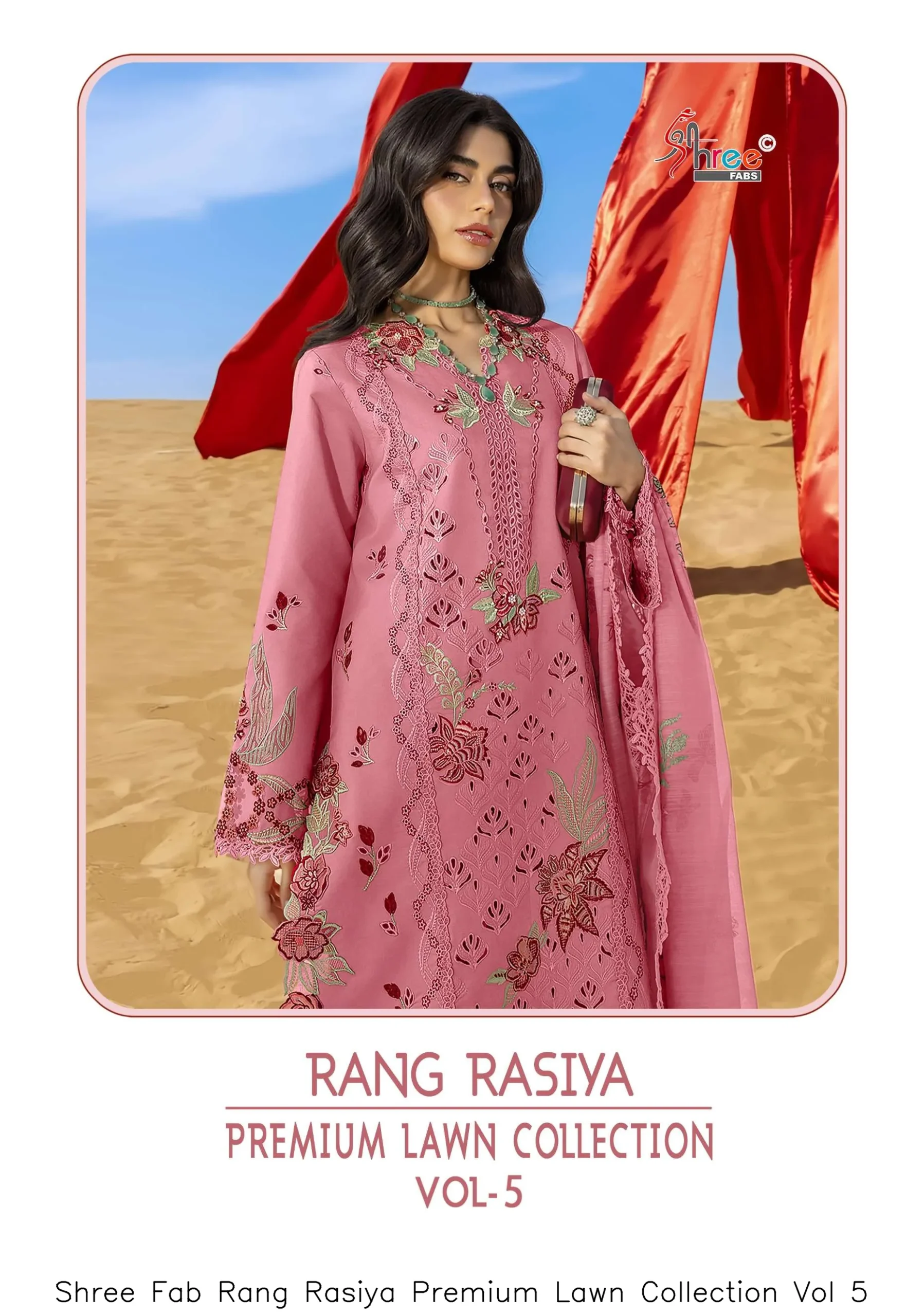 Shree Fab Rang Rasiya Premium Lawn Collection Vol 5