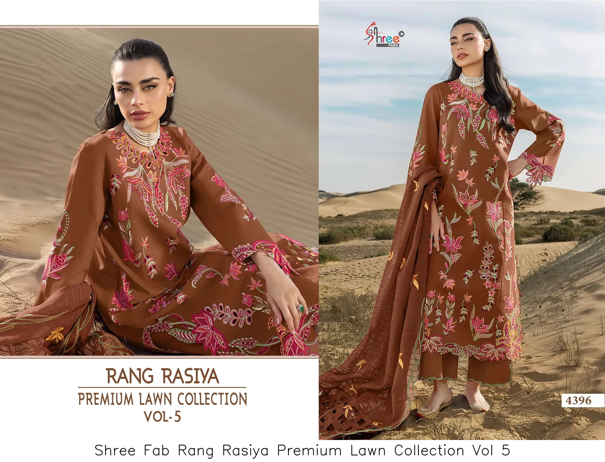 Shree Fab Rang Rasiya Premium Lawn Collection Vol 5 - Image 2
