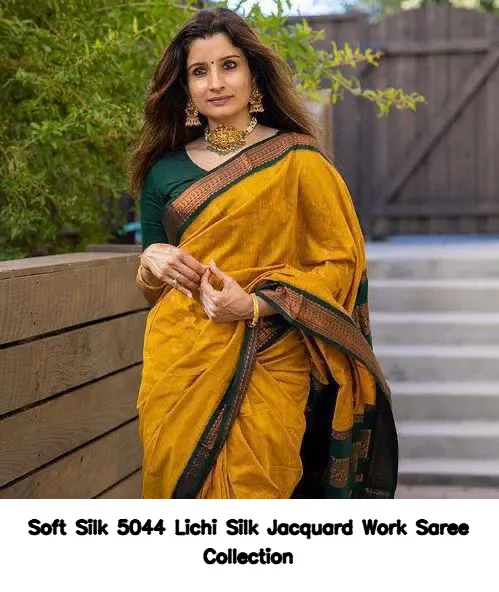 Soft Silk 5044 Lichi Silk Jacquard Work Saree Collection - Image 11
