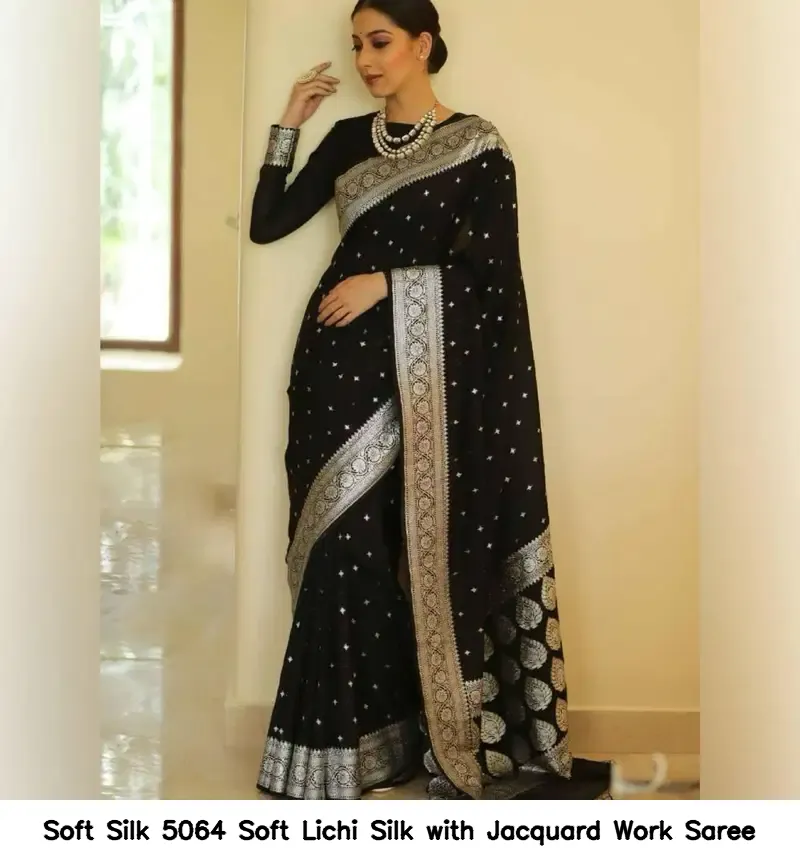 Soft Silk 5064 Soft Lichi Silk with Jacquard Work Saree