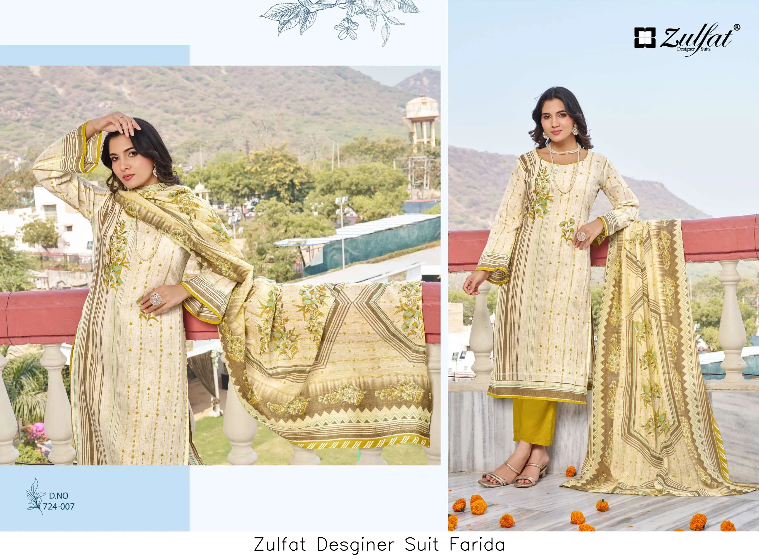 Zulfat Desginer Suit Farida - Image 2