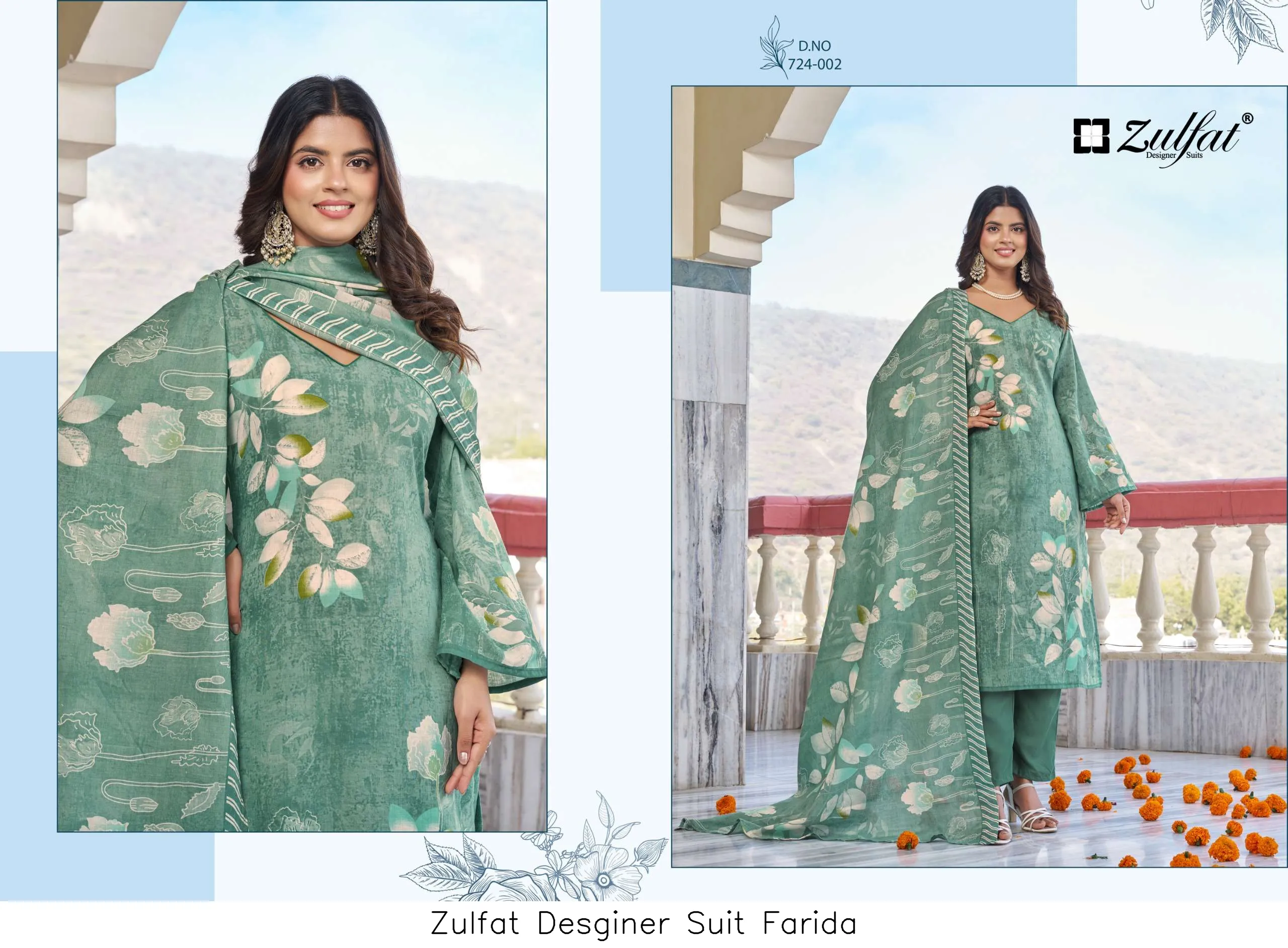 Zulfat Desginer Suit Farida - Image 4