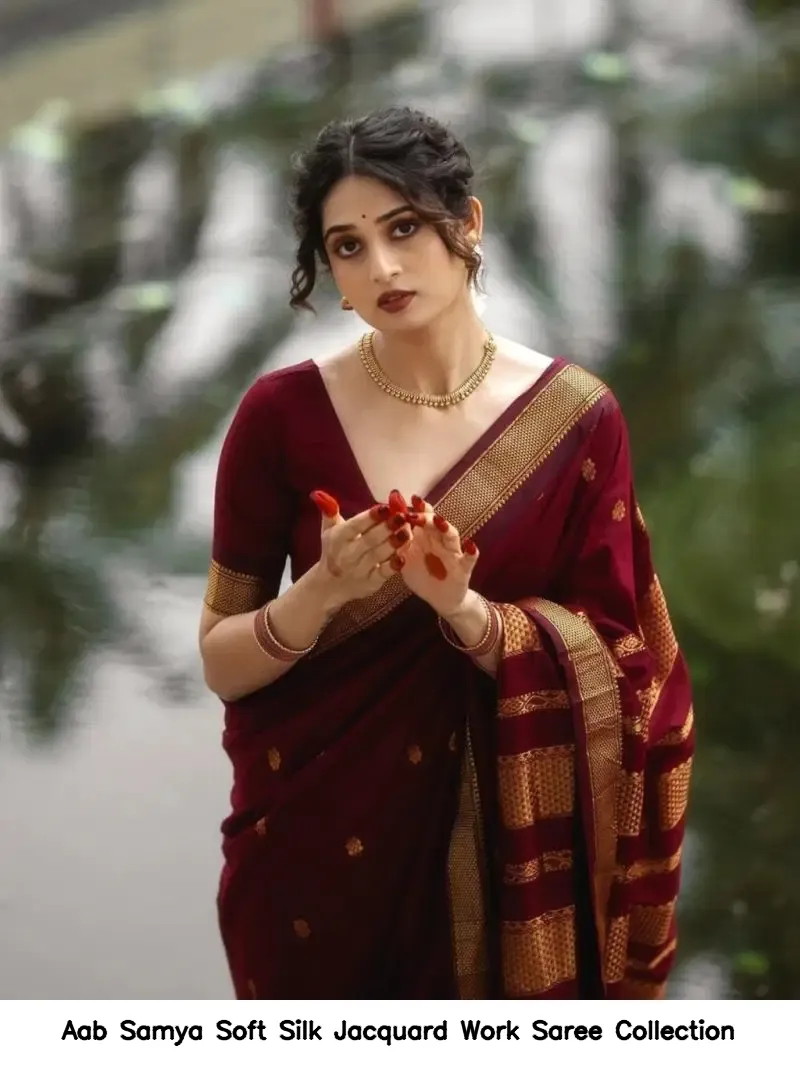 Aab Samya Soft Silk Jacquard Work Saree Collection