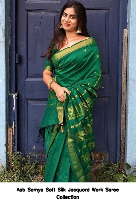 Aab Samya Soft Silk Jacquard Work Saree Collection - Image 7
