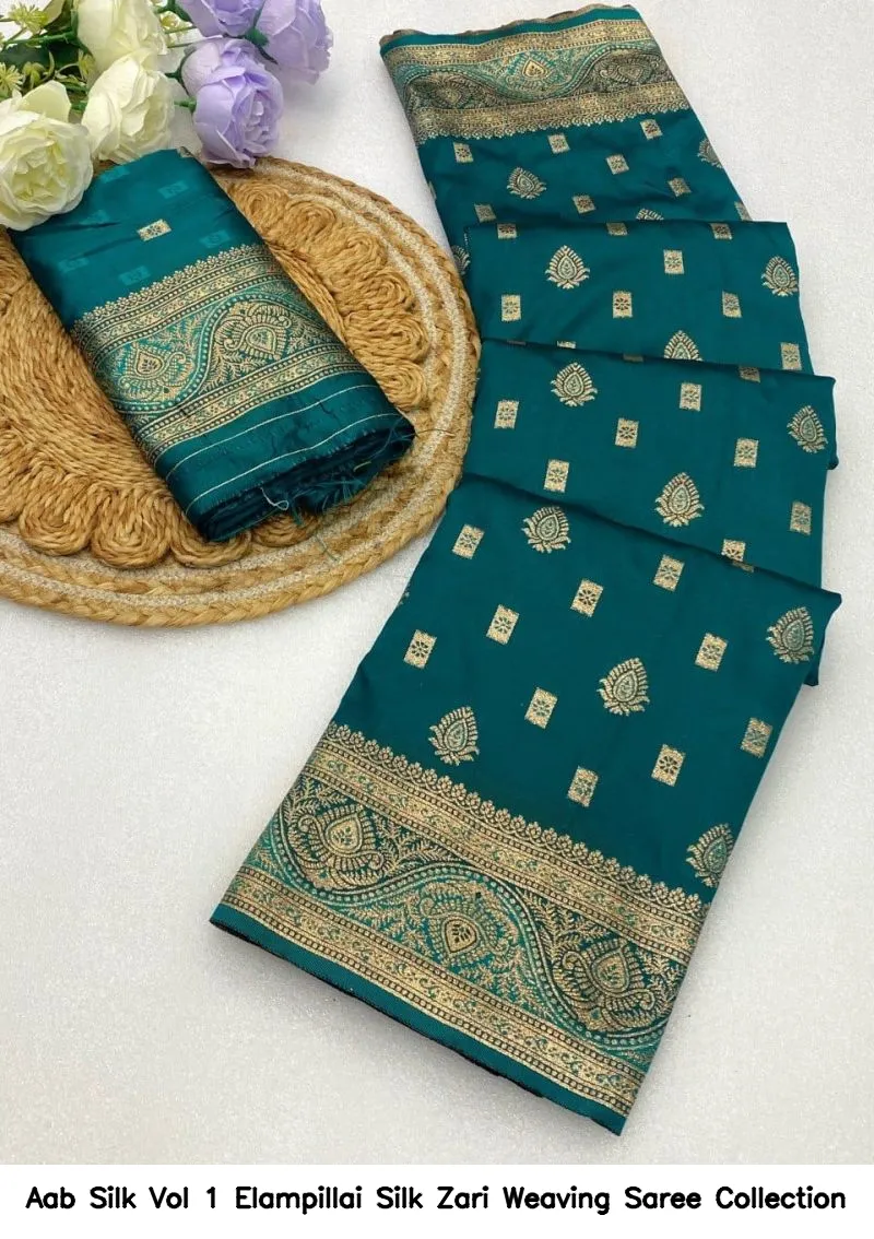 Aab Silk Vol 1 Elampillai Silk Zari Weaving Saree Collection - Image 11