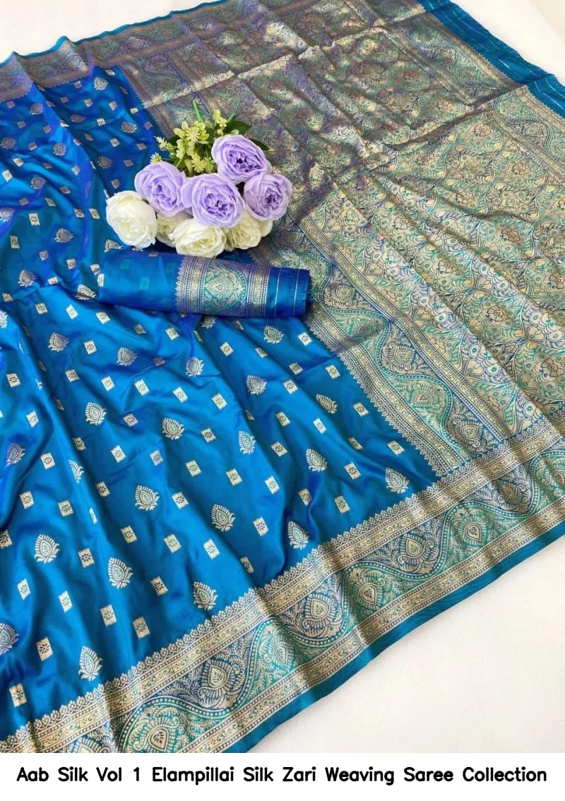 Aab Silk Vol 1 Elampillai Silk Zari Weaving Saree Collection - Image 2