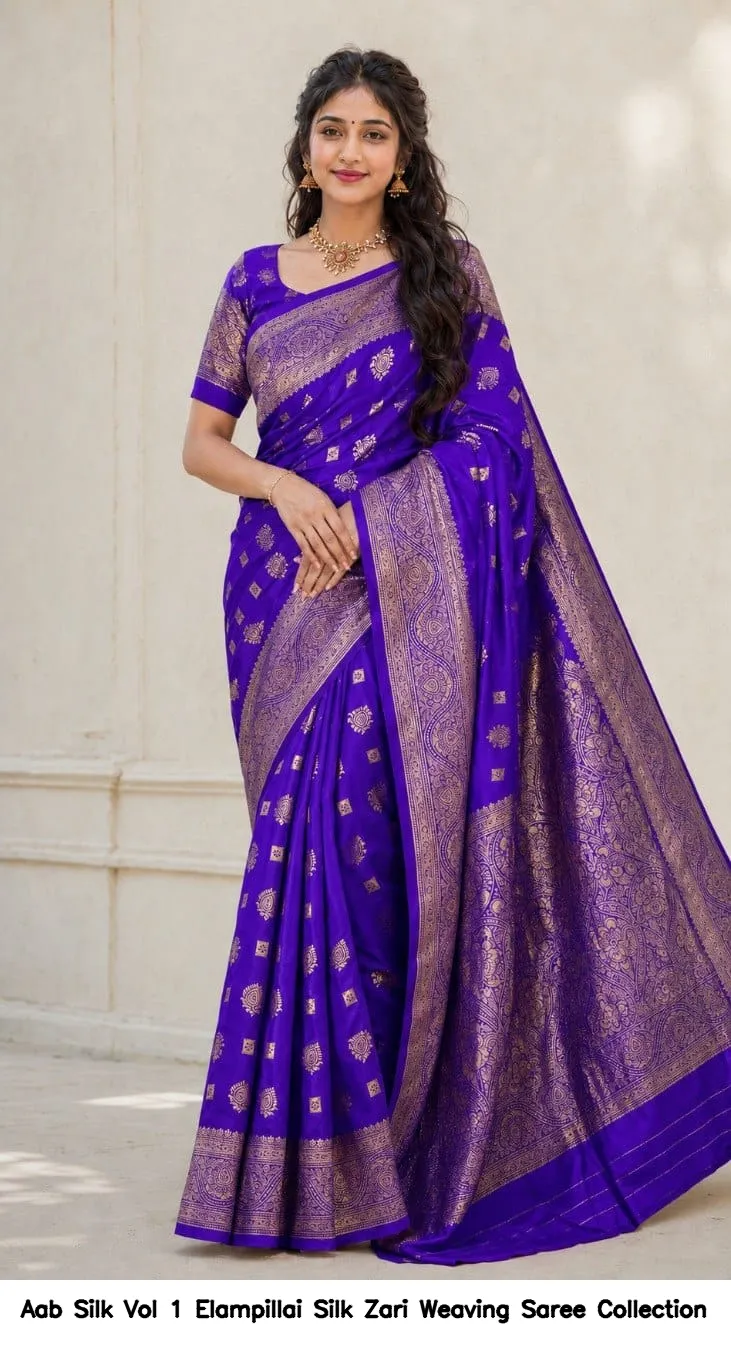 Aab Silk Vol 1 Elampillai Silk Zari Weaving Saree Collection - Image 4