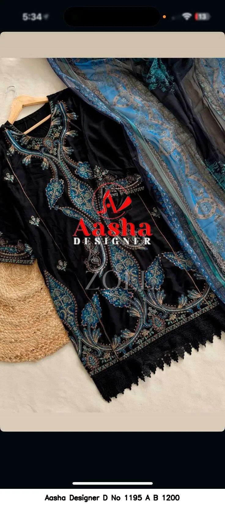 Aasha Designer D No 1195 A B 1200 - Image 2