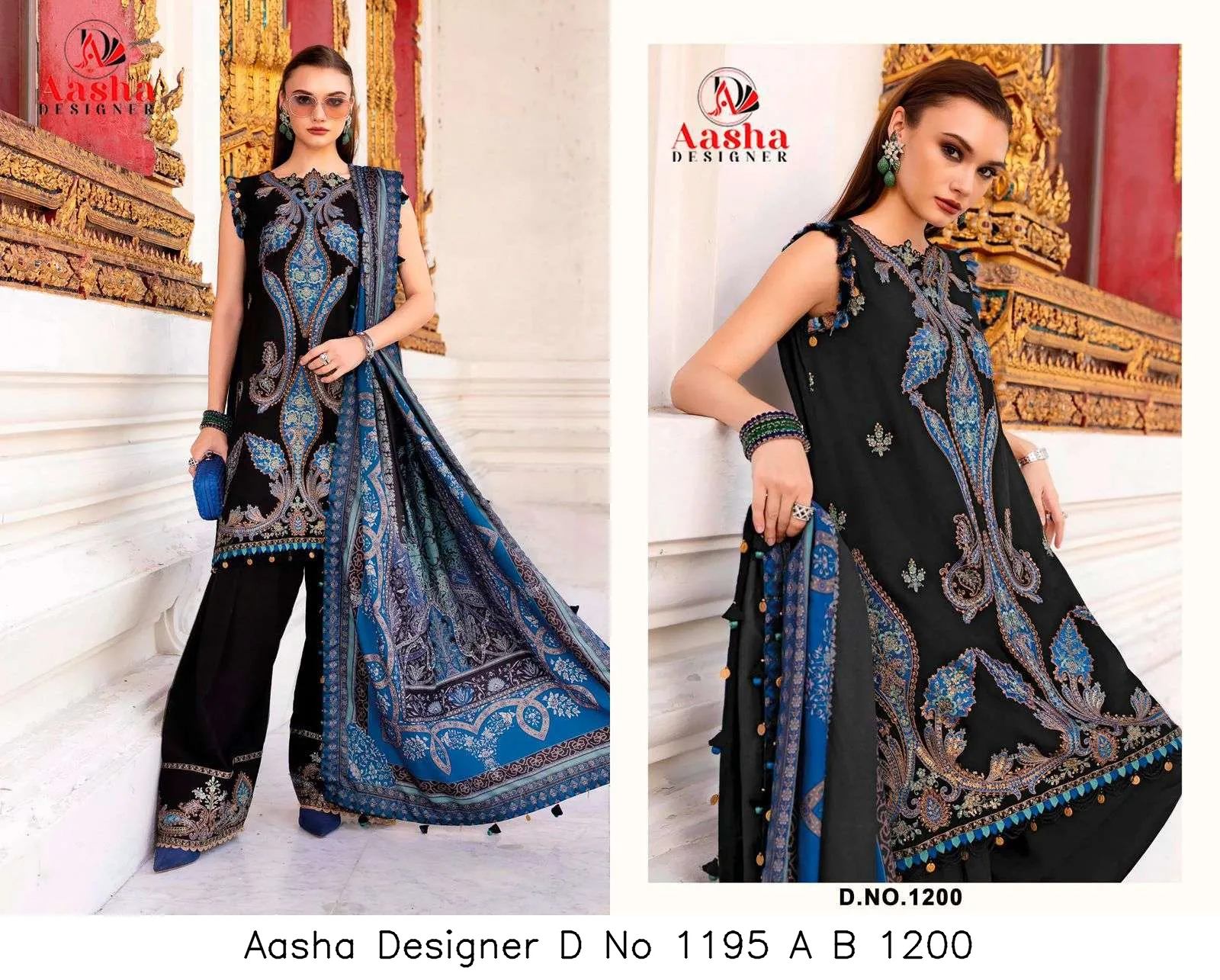 Aasha Designer D No 1195 A B 1200 - Image 5