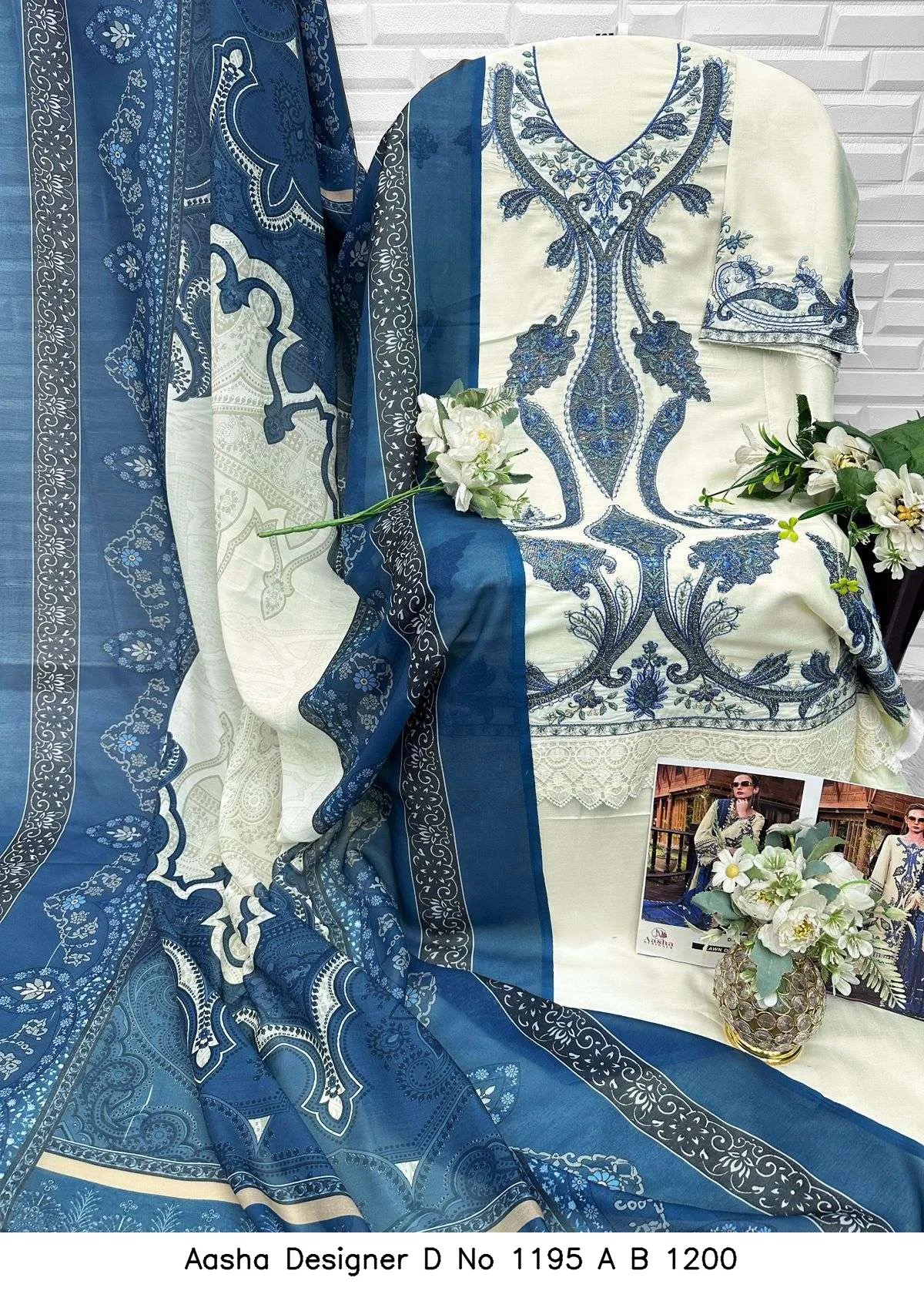 Aasha Designer D No 1195 A B 1200 - Image 9