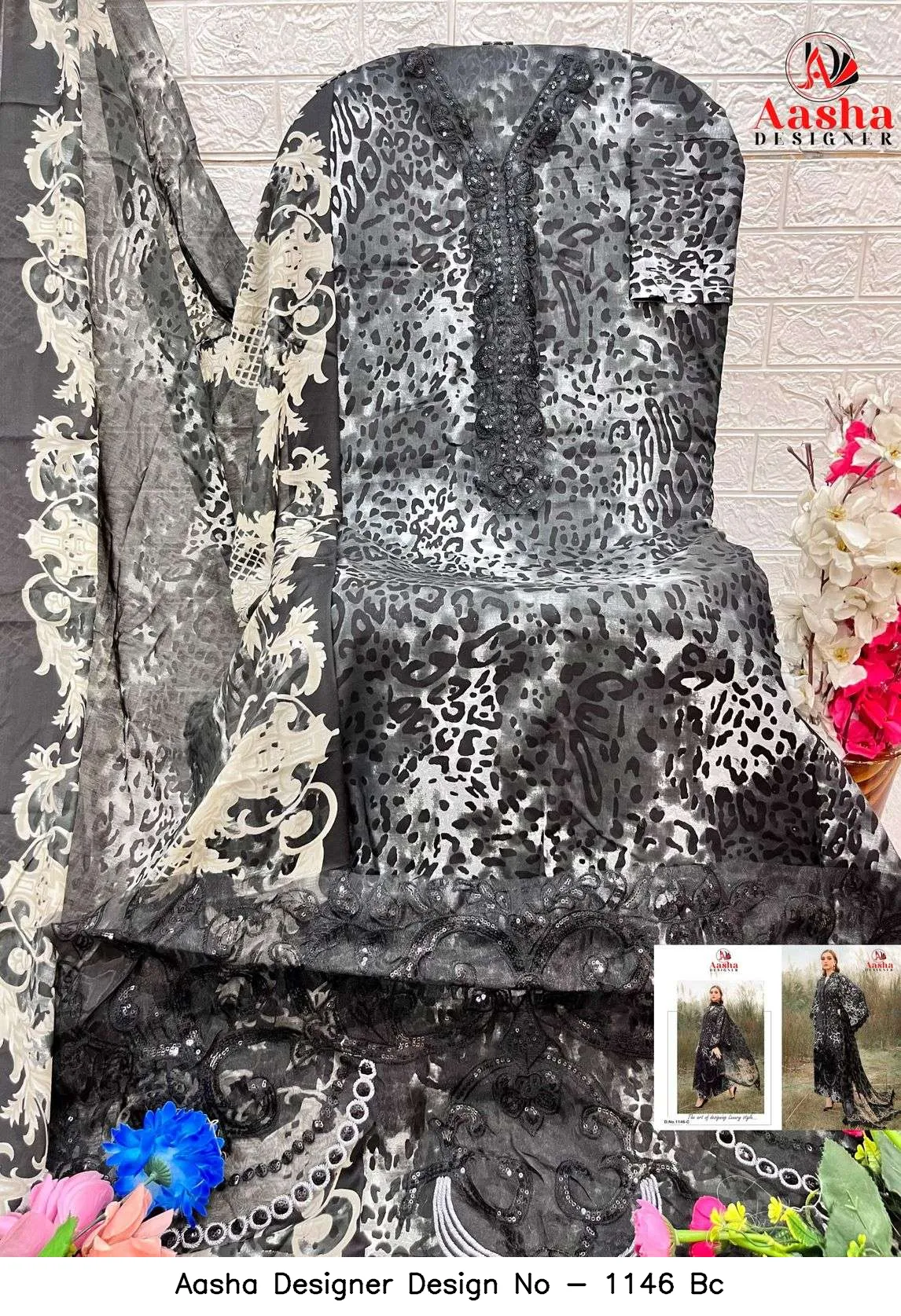 Aasha Designer Design No - 1146 Bc - Image 3