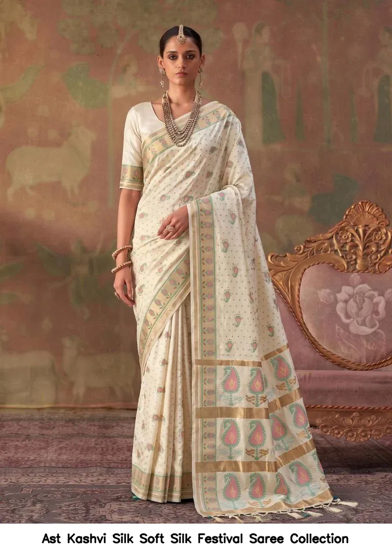 Ast Kashvi Silk Soft Silk Festival Saree Collection
