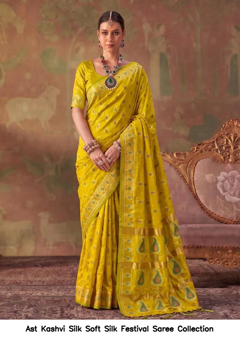 Ast Kashvi Silk Soft Silk Festival Saree Collection - Image 2
