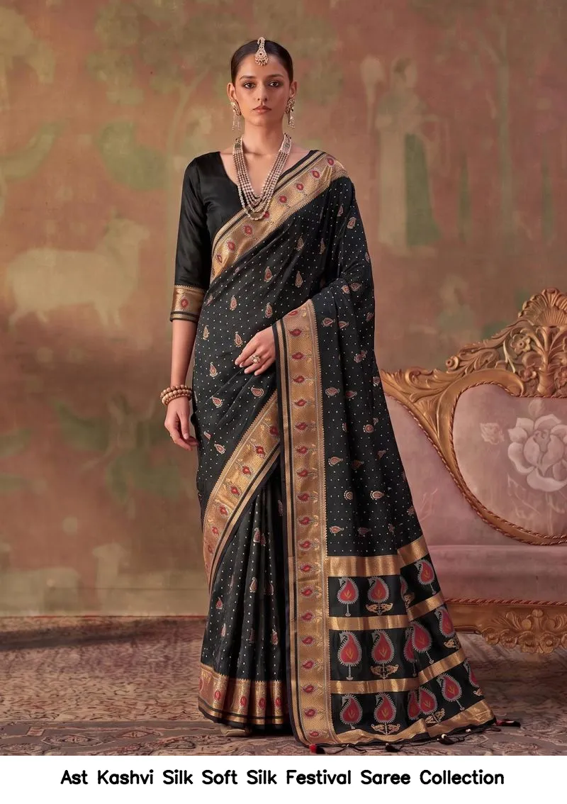Ast Kashvi Silk Soft Silk Festival Saree Collection - Image 3