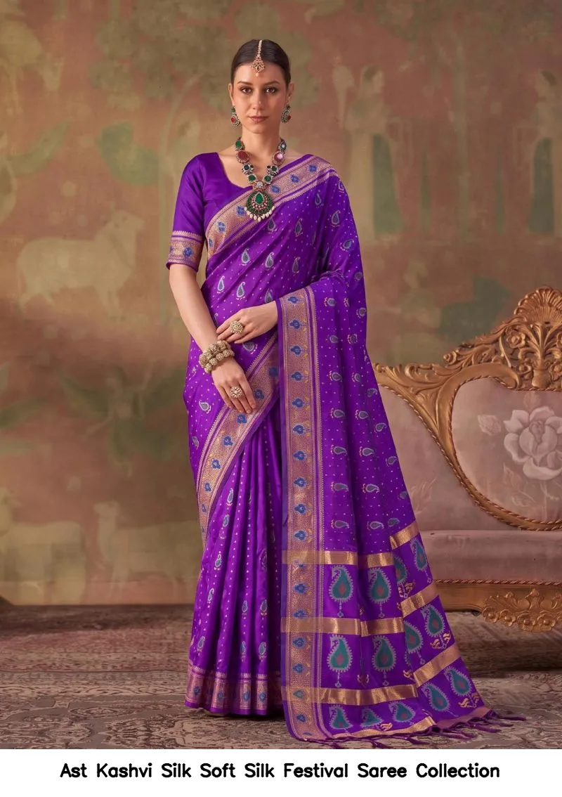 Ast Kashvi Silk Soft Silk Festival Saree Collection - Image 4