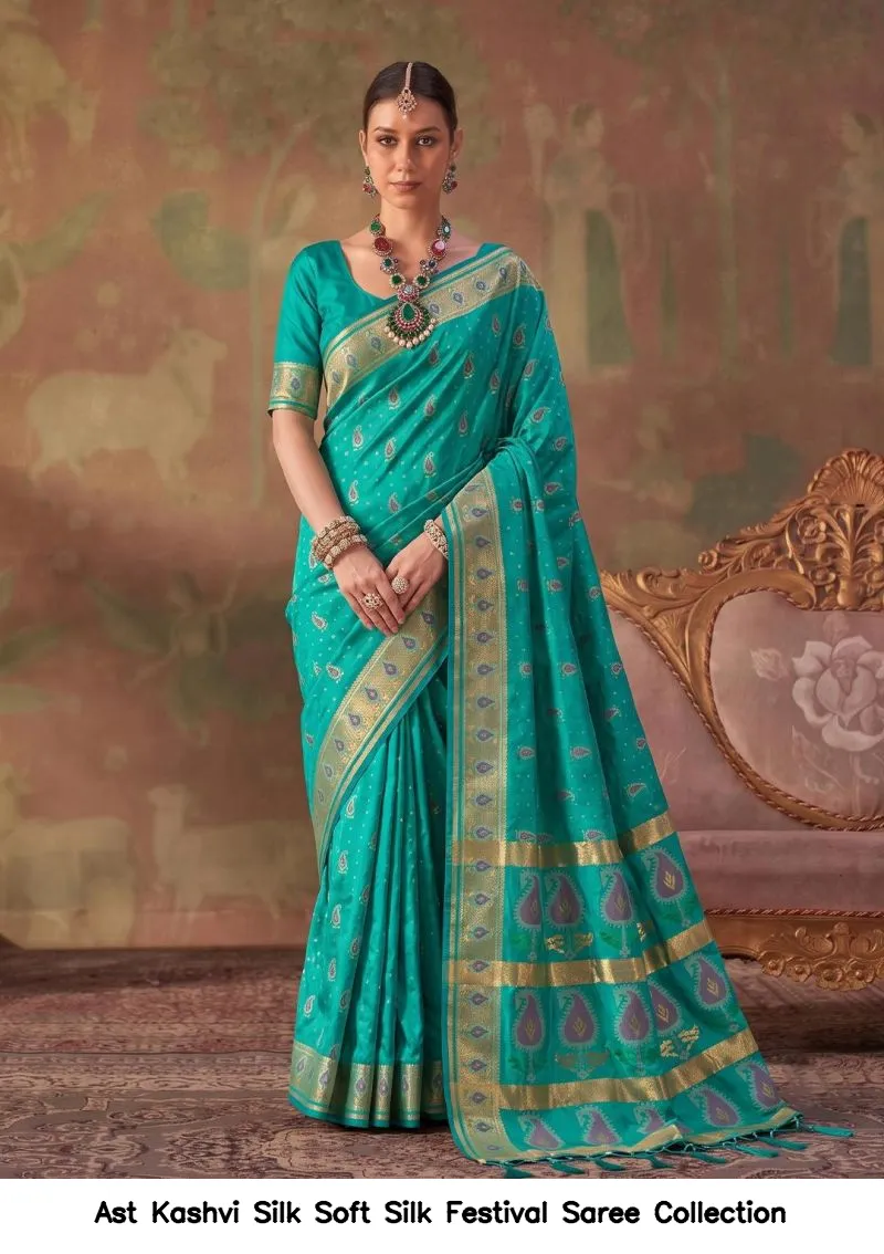 Ast Kashvi Silk Soft Silk Festival Saree Collection - Image 5