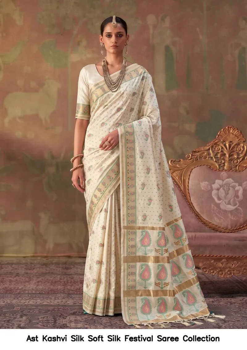 Ast Kashvi Silk Soft Silk Festival Saree Collection - Image 8