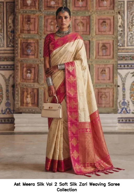 Ast Meera Silk Vol 2 Soft Silk Zari Weaving Saree Collection