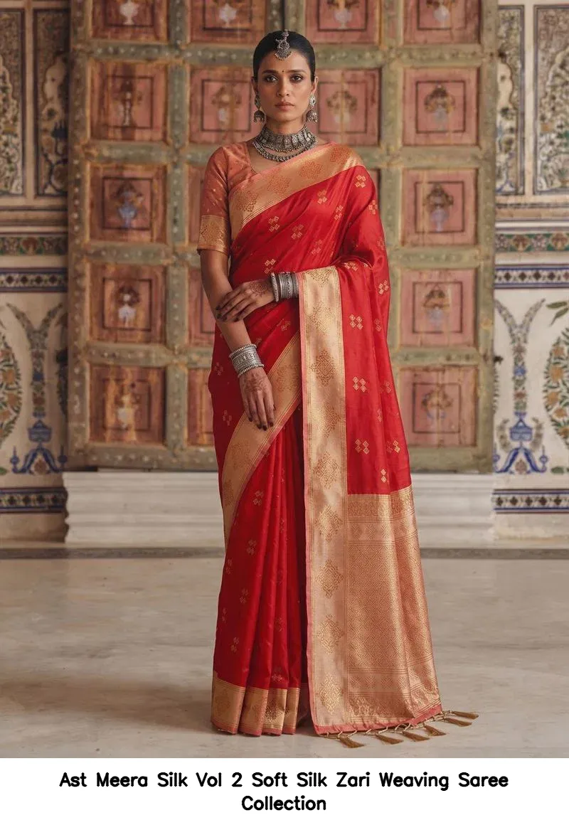Ast Meera Silk Vol 2 Soft Silk Zari Weaving Saree Collection - Image 4