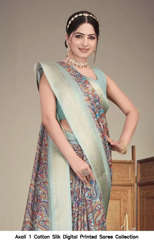 Axali 1 Cotton Silk Digital Printed Saree Collection