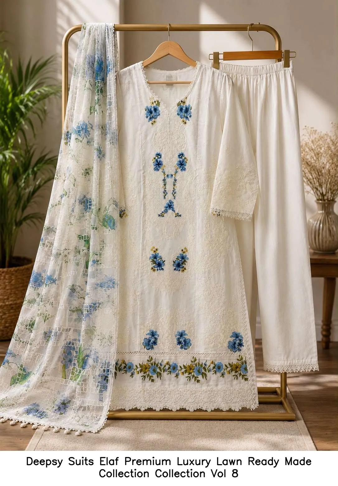 Deepsy Suits Elaf Premium Luxury Lawn Ready Made Collection Collection Vol 8 - Image 5