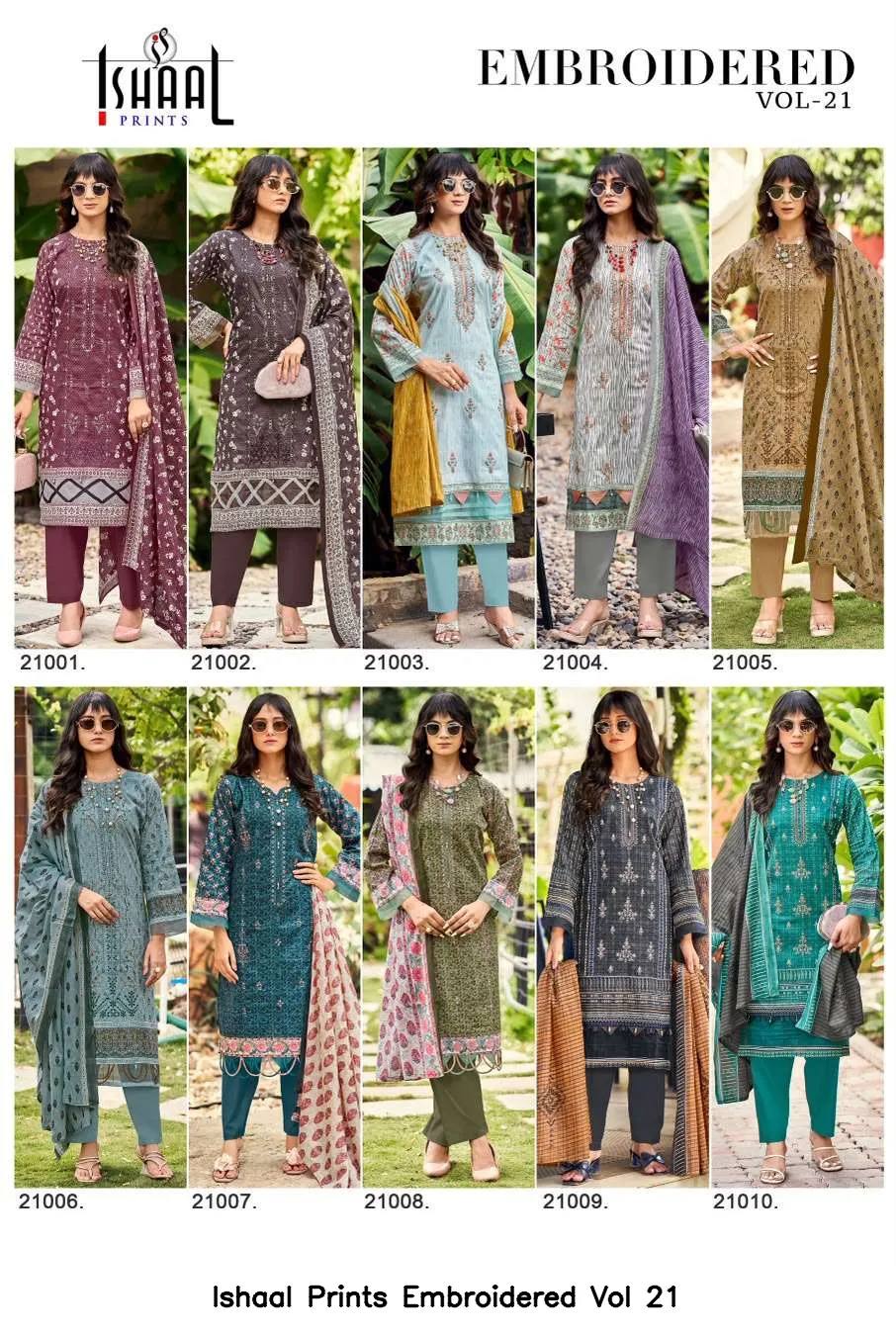 Ishaal Prints Embroidered Vol 21 - Image 12