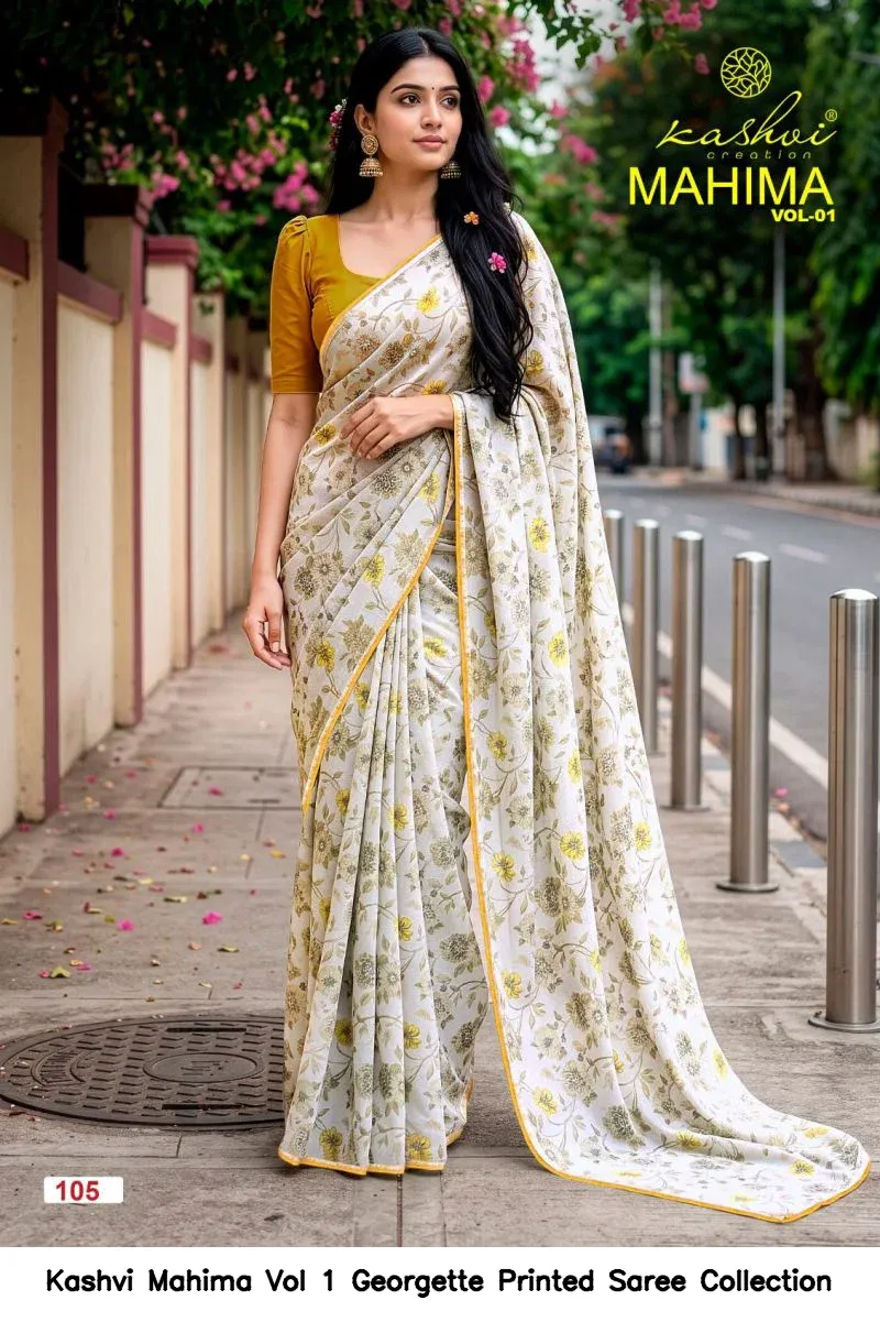 Kashvi Mahima Vol 1 Georgette Printed Saree Collection - Image 10