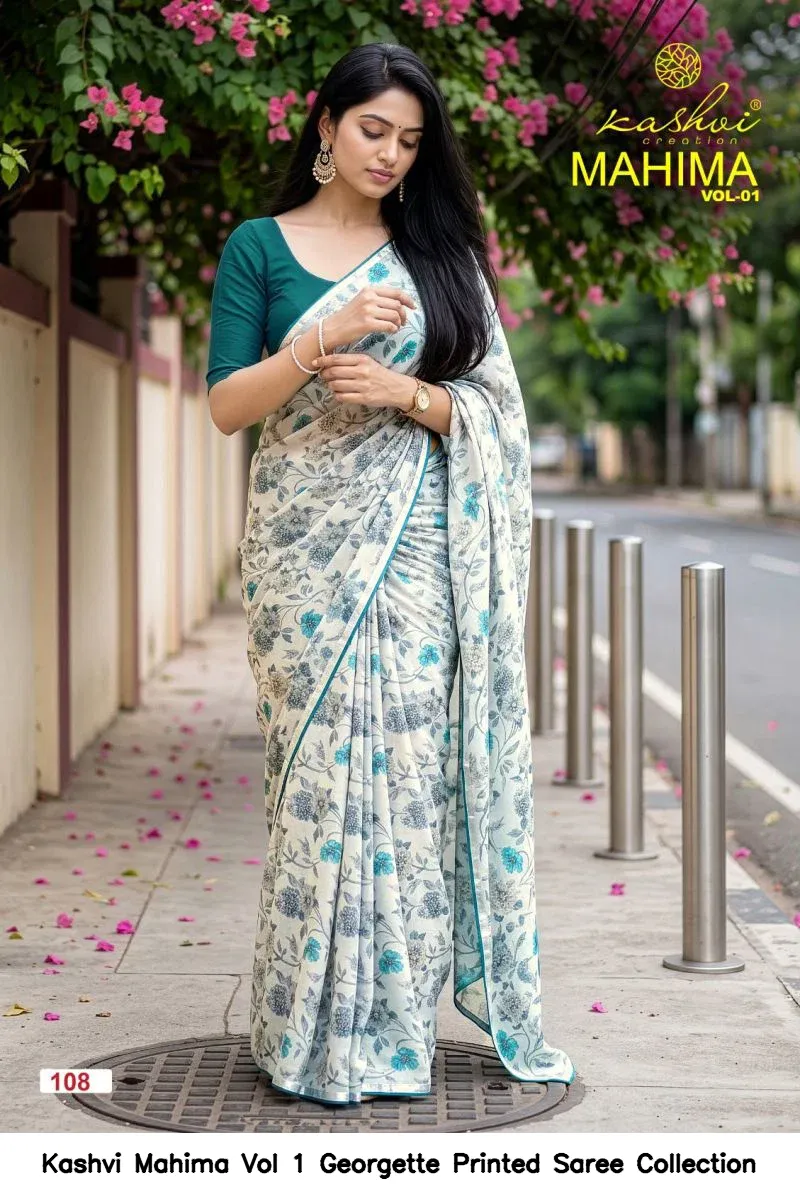Kashvi Mahima Vol 1 Georgette Printed Saree Collection - Image 2