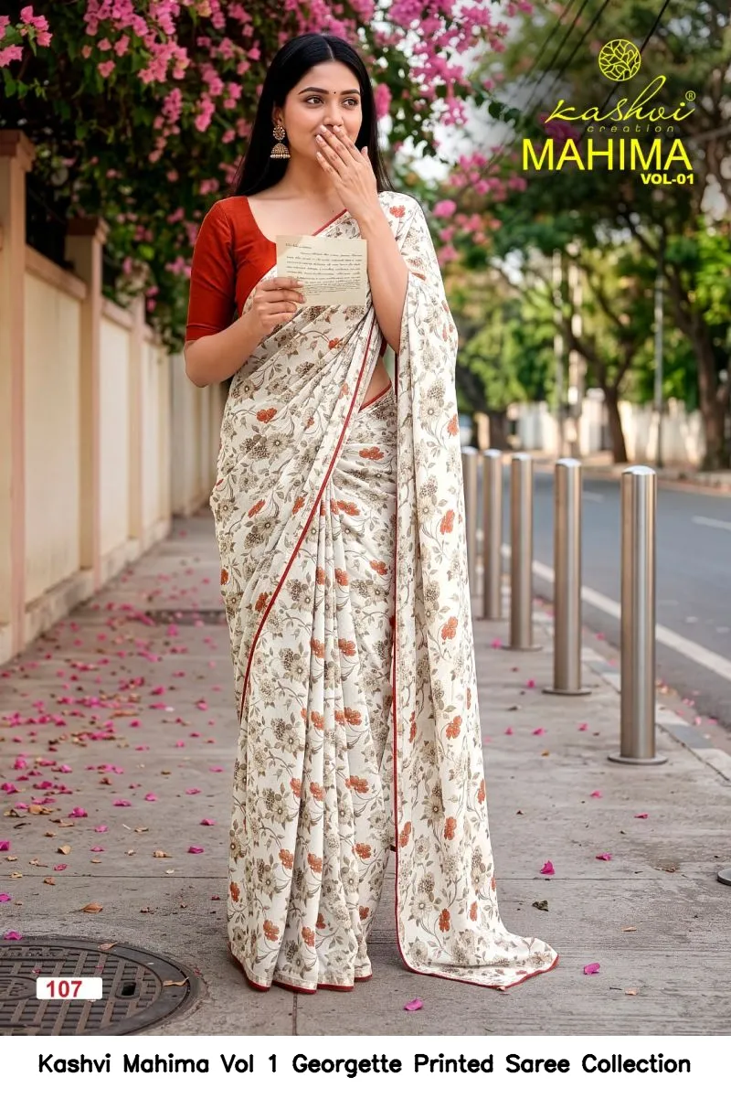 Kashvi Mahima Vol 1 Georgette Printed Saree Collection - Image 3
