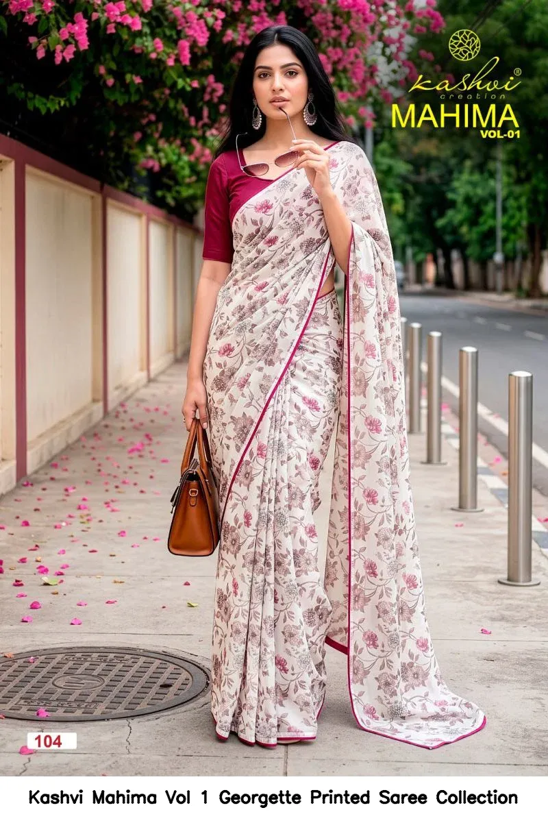 Kashvi Mahima Vol 1 Georgette Printed Saree Collection - Image 6