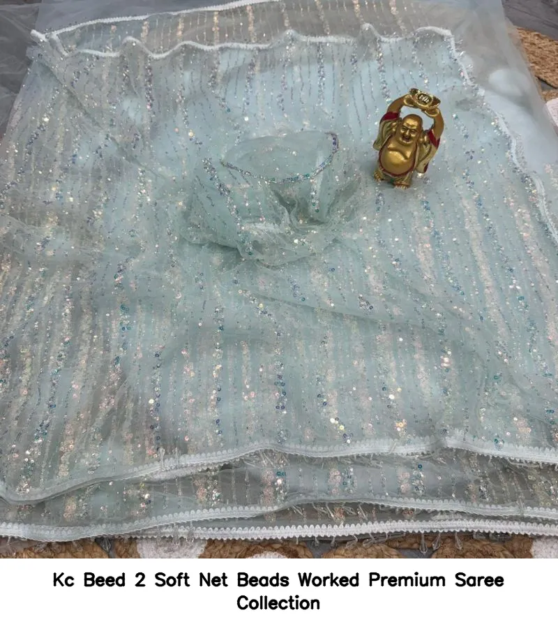 Kc Beed 2 Soft Net Beads Worked Premium Saree Collection - Image 11