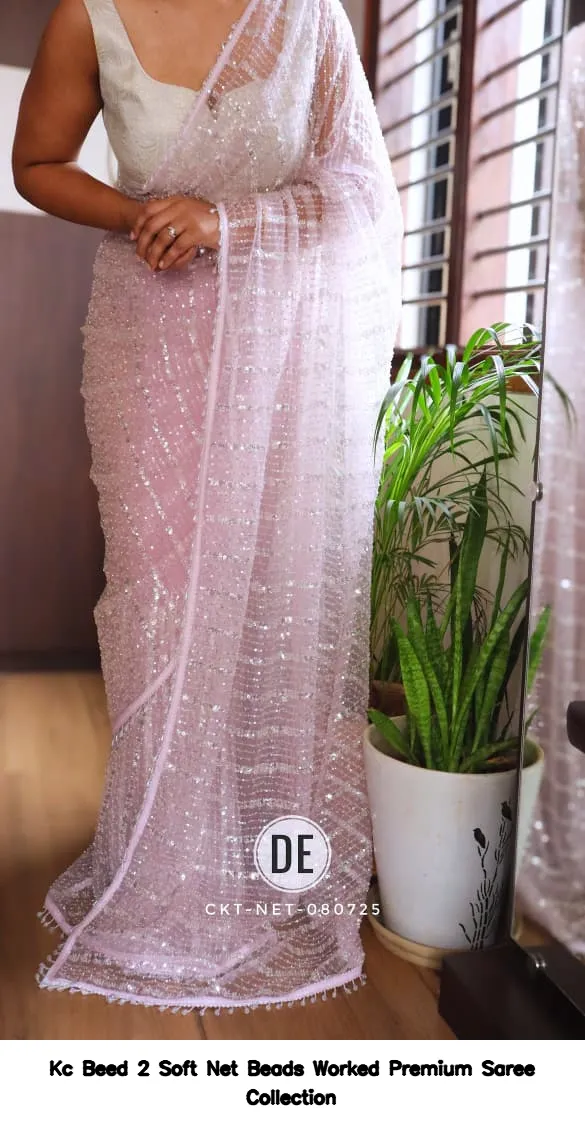 Kc Beed 2 Soft Net Beads Worked Premium Saree Collection - Image 12