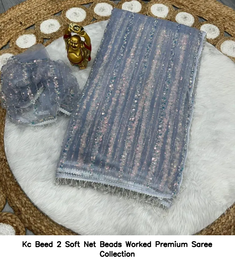 Kc Beed 2 Soft Net Beads Worked Premium Saree Collection - Image 13