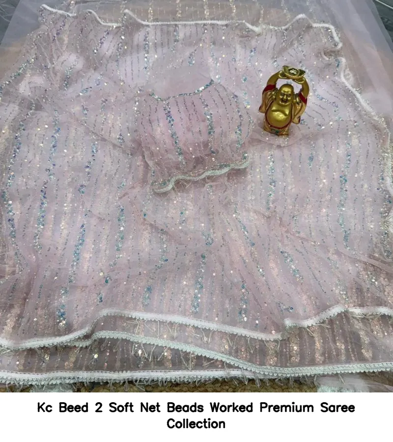 Kc Beed 2 Soft Net Beads Worked Premium Saree Collection - Image 14