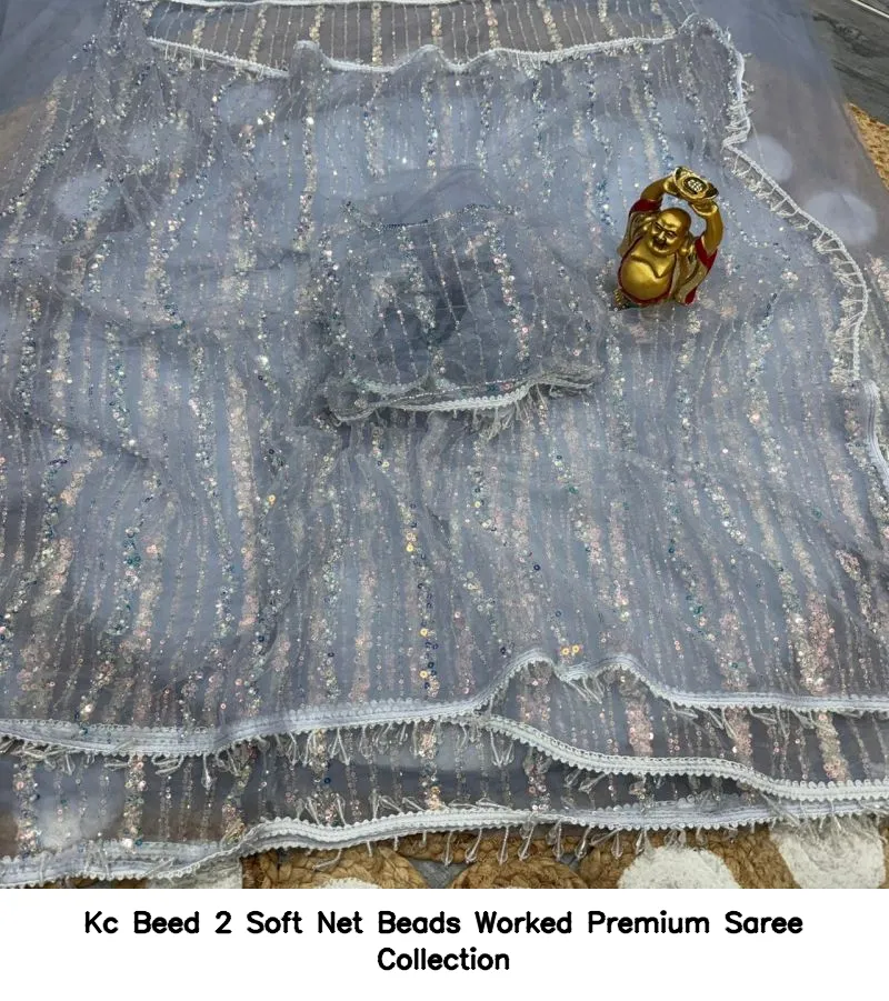 Kc Beed 2 Soft Net Beads Worked Premium Saree Collection - Image 8