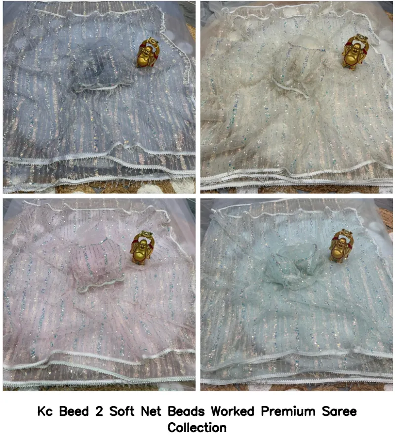 Kc Beed 2 Soft Net Beads Worked Premium Saree Collection - Image 9
