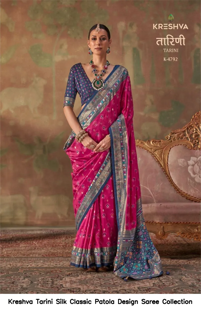 Kreshva Tarini Silk Classic Patola Design Saree Collection - Image 3