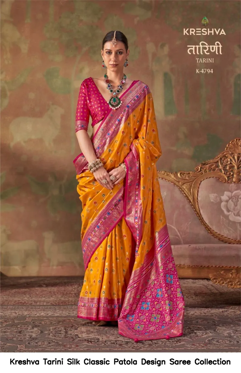 Kreshva Tarini Silk Classic Patola Design Saree Collection - Image 4