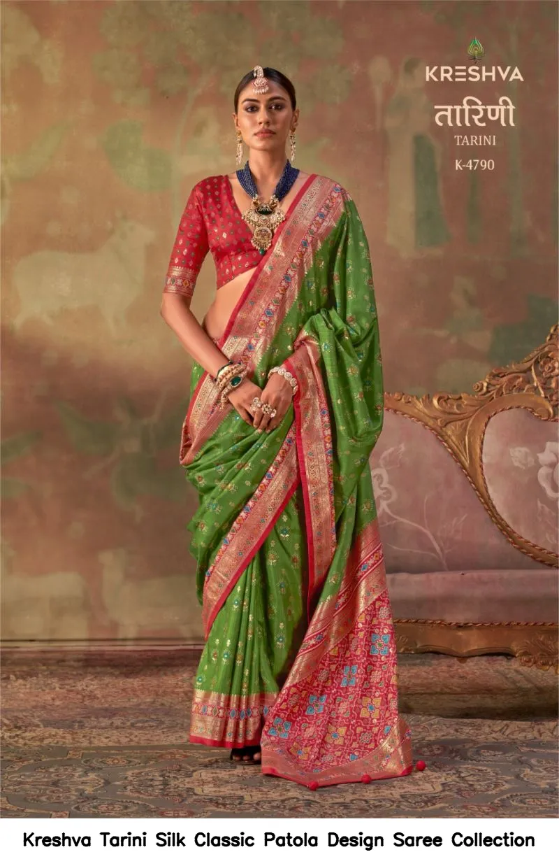 Kreshva Tarini Silk Classic Patola Design Saree Collection - Image 7