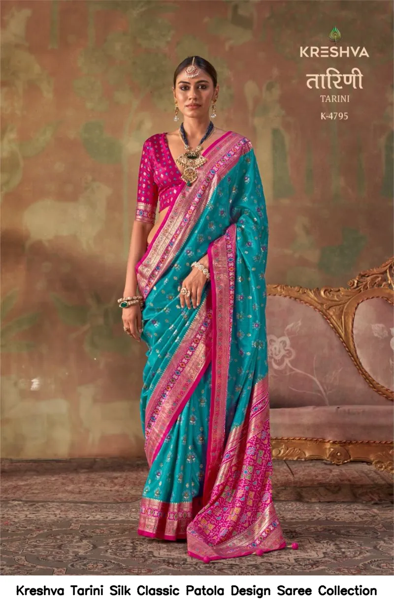Kreshva Tarini Silk Classic Patola Design Saree Collection - Image 8