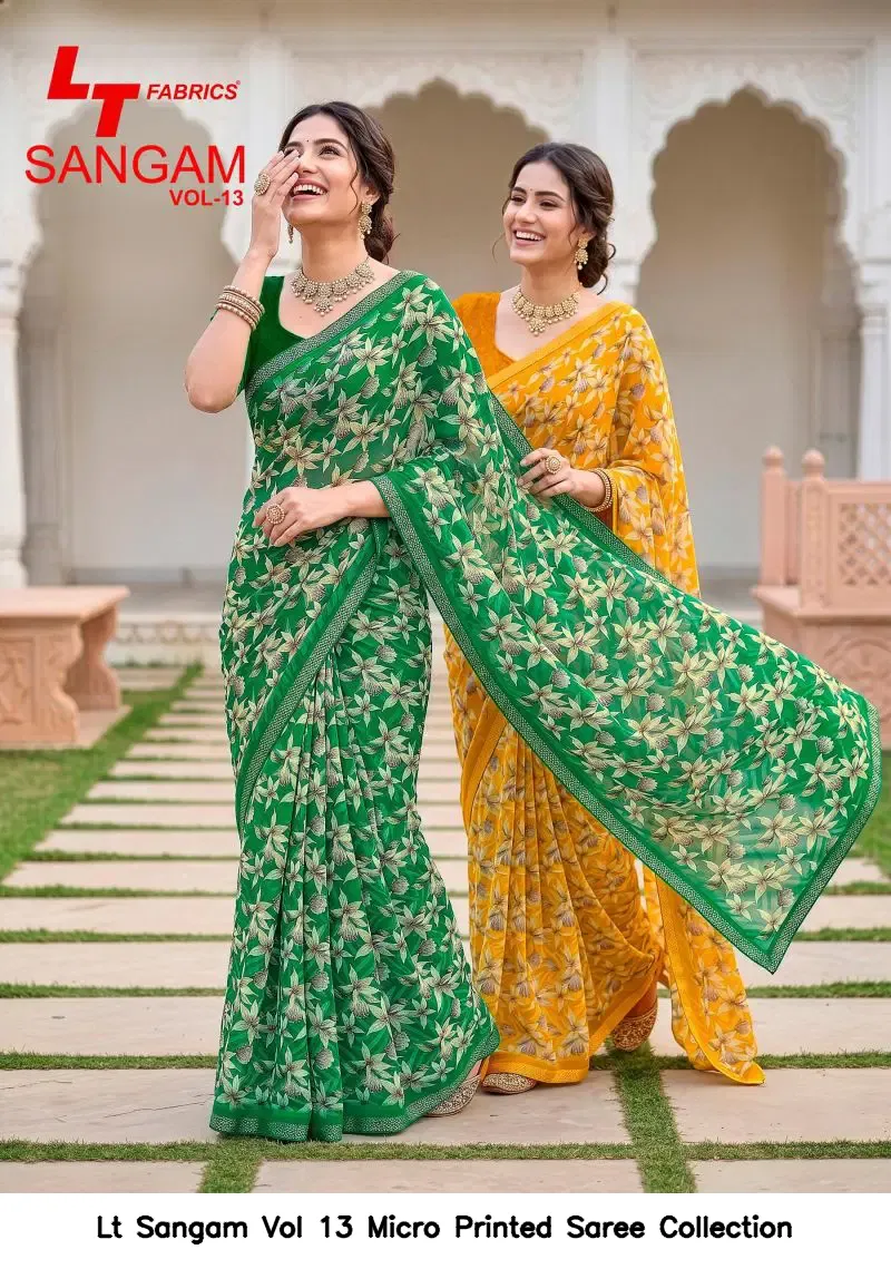 Lt Sangam Vol 13 Micro Printed Saree Collection