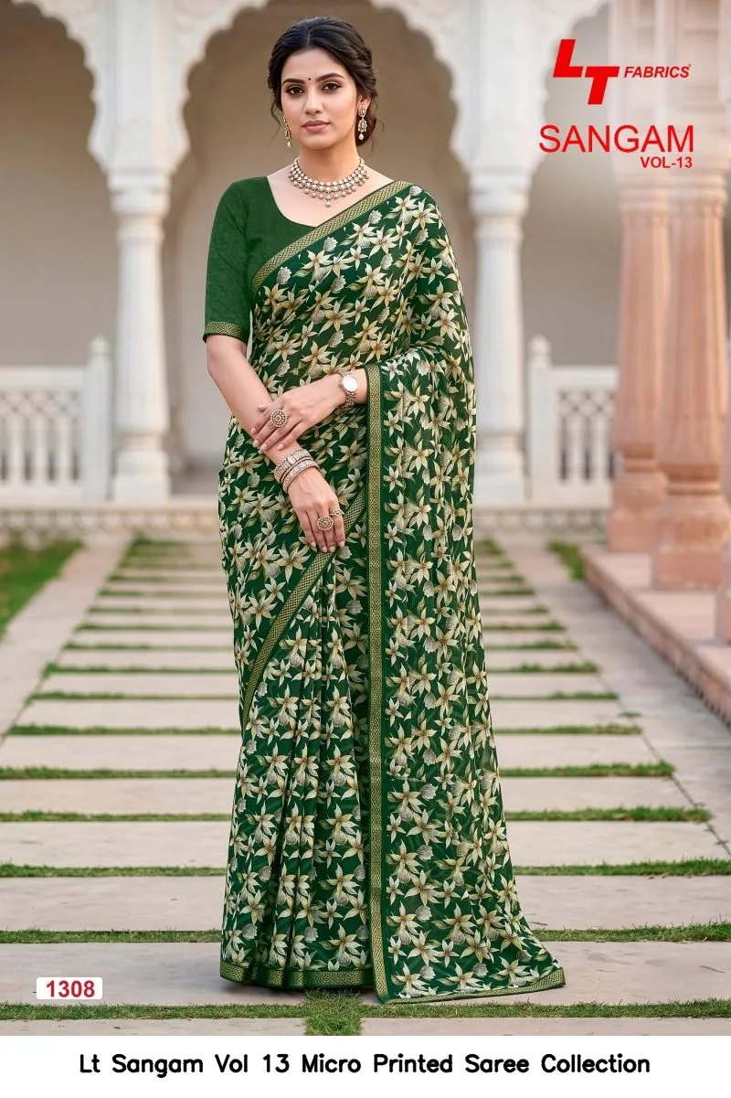 Lt Sangam Vol 13 Micro Printed Saree Collection - Image 6
