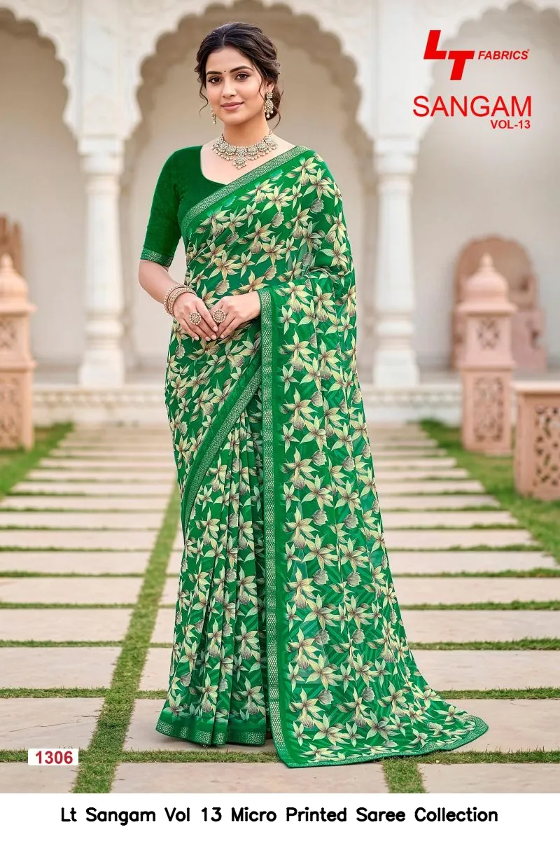 Lt Sangam Vol 13 Micro Printed Saree Collection - Image 9