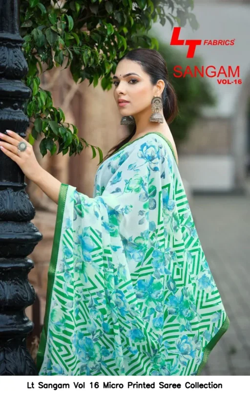 Lt Sangam Vol 16 Micro Printed Saree Collection